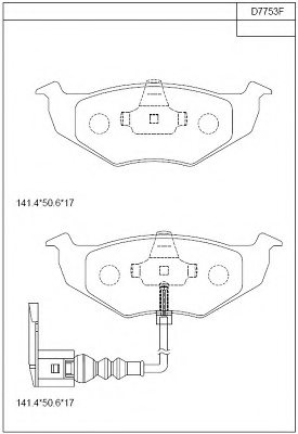 ASIMCO KD7753F Brake Pad Set, disc brake